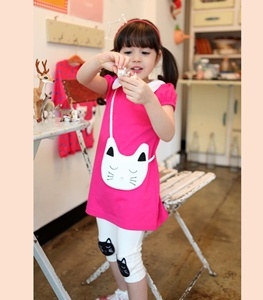** bt1274 ** ชุดเซตเด็กหญิง เสื้อ+กางเกง สีชมพู