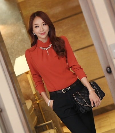 GW5707008เสื้อชีฟอง แขนยาวติดกระกุม คอปิดเต่า แฟชั่นเกาหลี (พรีออเดอร์) GW5707008เสื้อชีฟอง แขนยาวติดกระกุม คอปิดเต่า แฟชั่นเกาหลี (พรีออเดอร์)