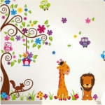 Removable Wall Decor Sticker  คู่หูน่ารัก  60x90cm.x2pcs.