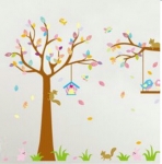 Removable Wall Decor Sticker  กระรอกน้อย ขนาด 60 x 90 cm.x2 pcs.