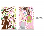 Removable Wall Decor Sticker  สวนสัตว์หรรษา 60x90 cm.x2 pcs.