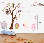 Removable Wall Decor Sticker  สวนสัตว์หรรษา 60x90 cm.x2 pcs.
