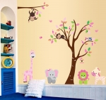 Removable Wall Decor Sticker  สวนสัตว์หรรษา 60x90 cm.x2 pcs.