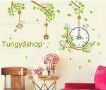 นาฬิกาสติ๊กเกอร์ติดผนังบ้าน 60*90ซม.