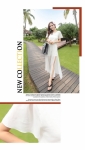 Mix dress แฟชั่นเกาหลี ผ้าชีฟอง แขนระบายกว้าง แต่งสายห้อยด้านหลัง