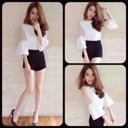 set เสื้อ ไหมอิตาลี แต่งแขนแก้ว set เสื้อ ไหมอิตาลี แต่งแขนแก้ว