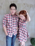 เสื้อคู่รัก เซต Kimonori scott set เซตคู่รักลายสก้อต