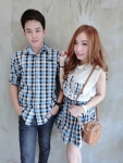 เสื้อคู่รัก เซต V-block scott set เซตคุ่รักงานปักสุดสวย