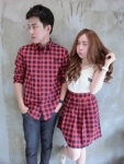 เสื้อคู่รัก เซต Sassy-school scott set เซตคุ่รักสไตล์เปรี้ยวซ่า