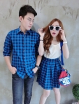 เสื้อคู่รัก เซต Sassy-school scott set เซตคุ่รักสไตล์เปรี้ยวซ่า