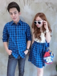 เสื้อคู่รัก เซต Sassy-school scott set เซตคุ่รักสไตล์เปรี้ยวซ่า