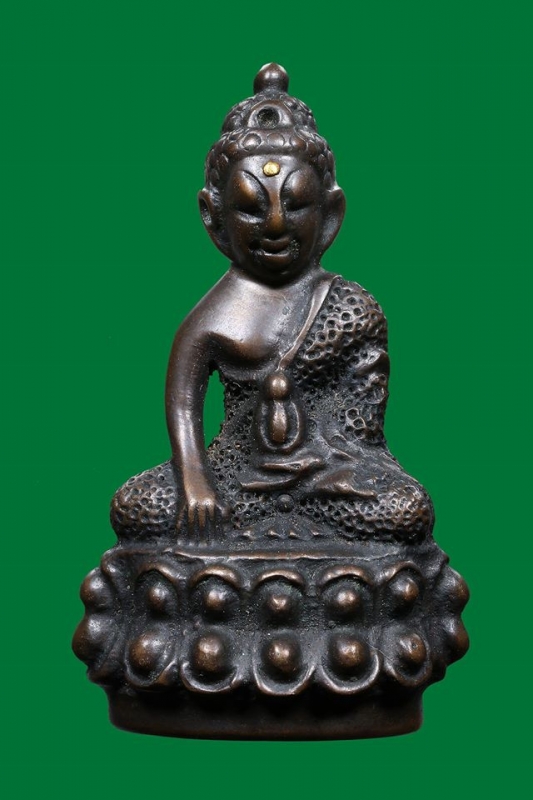 พระกริ่งปวเรศห่มเต็มเนื้อสัมฤทธิ์หน้าหมุดทองคำรุ่นแรก ๒๔๓๔