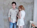 เสื้อคู่รัก เซ็ต Evenue-way set เซ็ตคู่รักลายทางน่ารักๆ