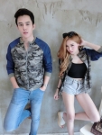 เซตคู่รัก เซ็ต Jeans-army baseball set เซ็ตคุ่เสื้อคลุมทหารสุดเข้ม