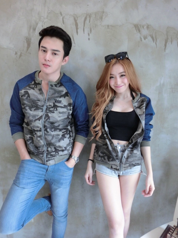 เซตคู่รัก เซ็ต Jeans-army baseball set เซ็ตคุ่เสื้อคลุมทหารสุดเข้ม เซตคู่รัก เซ็ต Jeans-army baseball set เซ็ตคุ่เสื้อคลุมทหารสุดเข้ม