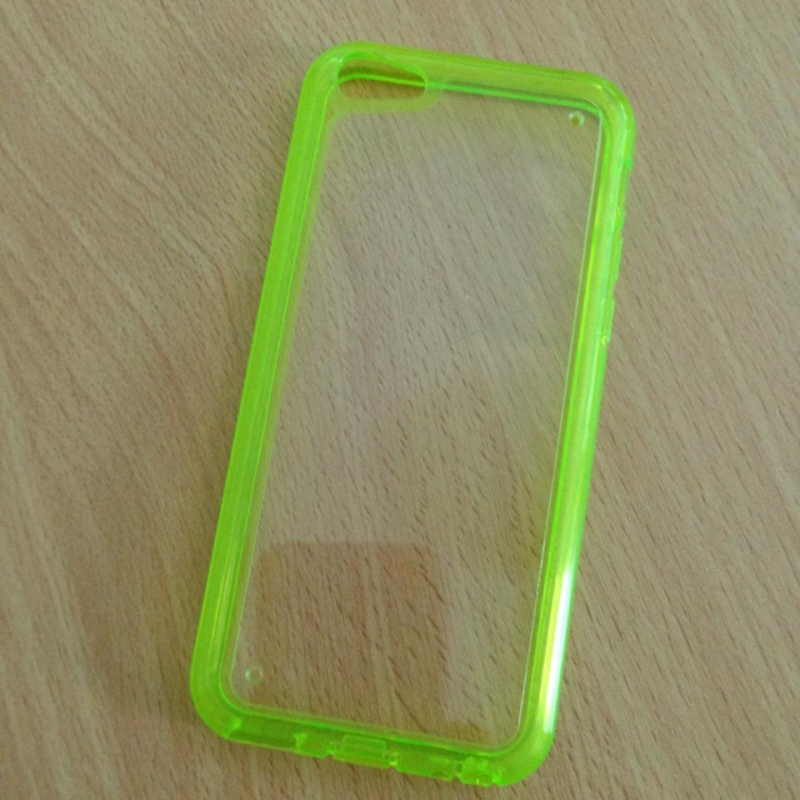 เคสไอโฟน5C เคสแข็งใส ขอบยางสีเขียว