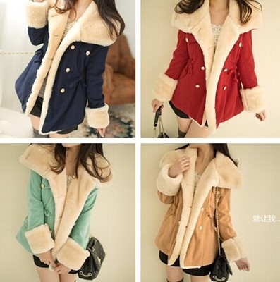 เสื้อโค้ทกันหนาว สไตร์เกาหลี แต่งเฟอร์ขน อบอุ่นมาก   ทรงหลวมๆ ใส่สบายๆ