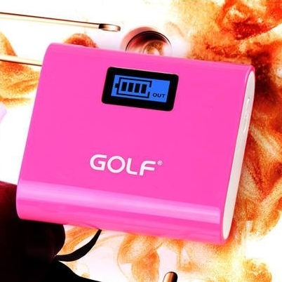 แบตสำรอง Golf GF-LCD02 5200 mAh สีชมพู