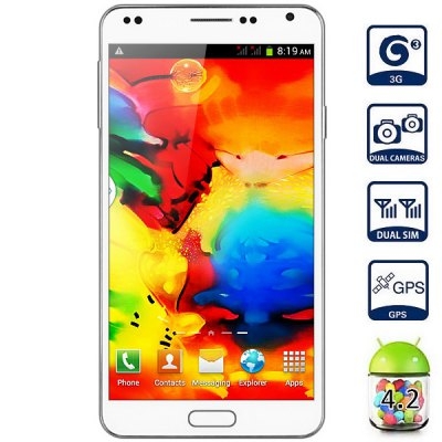 5.5 inch 3G Unlocked Phone M-HORSE N9000W Android 4.2 MTK6572 Dual Core 1.3GHz 512MB RAM + 4GB ROM W 5.5 inch 3G Unlocked Phone M-HORSE N9000W Android 4.2 MTK6572 Dual Core 1.3GHz 512MB RAM + 4GB ROM W