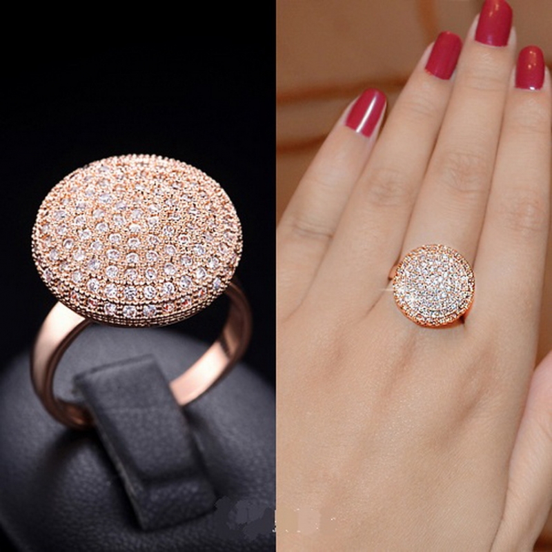 แหวนทองสีชมพู 18k pink gold เกรดพรีเมี่ยม แหวนพิ้งโกลด์ ดีไซน์สวยเก๋ประดับเพชร C