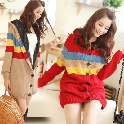 CW5706015 เสื้อไหม ถักไหม กระดุมหน้า สไตร์ญี่ปุ่นอบอุ่นมาก (พรีออเดอร์) รอ 3 อาท