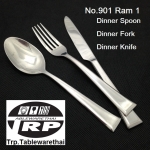 ช้อนคาวส้อมคาว,Handmade,Dinner Spoon,Dinner Fork,รุ่น 901 Rama 1,Made In Thailna