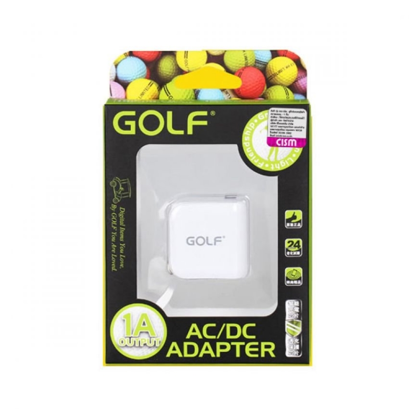 ที่ชาร์ต Adpater Golf รุ่น 1A มี 1 ช่อง USB ที่ชาร์ต Adpater Golf รุ่น 1A มี 1 ช่อง USB