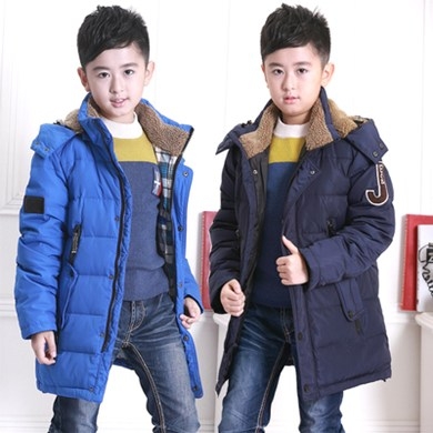 DM5710013 เสื้อโค้ทเด็กผู้ชายเกาหลี มีฮูดแต่งเฟอร์ขน ซิปหน้า ผ้าผสมขนสัตว์ อบอุ่