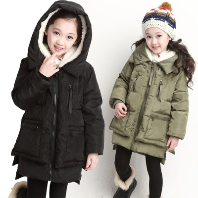 DM5710005 เสื้อโค้ทเด็กผู้หญิงเกาหลี มีฮูด ซิปหน้า ผ้าผสมขนสัตว์ อบอุ่นมาก (พรีอ