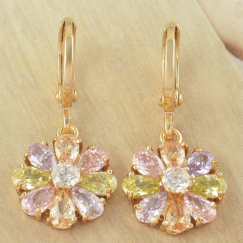 ต่างหูทองคำ 18k gold filled ประดับเพชร CZ หลากสี ของจริงสวยน่ารักมากค่ะ ต่างหูทองคำ 18k gold filled ประดับเพชร CZ หลากสี ของจริงสวยน่ารักมากค่ะ