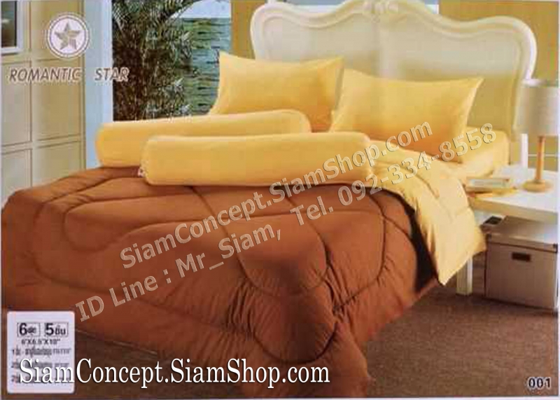 ผ้าปูที่นอน +ผ้านวมหนา Cotton แท้ 100 % ขนาด 6 ฟุต ( RM-001 )