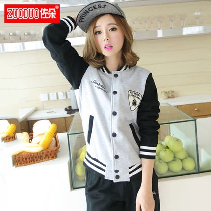 KW5711007 เสื้อกันหนาวเบสบอลสาวเกาหลี  (พรีออเดอร์) แฟชั่นเกาหลี รอ 3 อาทิตย์หลั