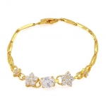 สร้อยข้อมือทองคำ 18k gold filled ประดับเพชร CZ เปล่งประกาย ดีไซน์สวยหรู