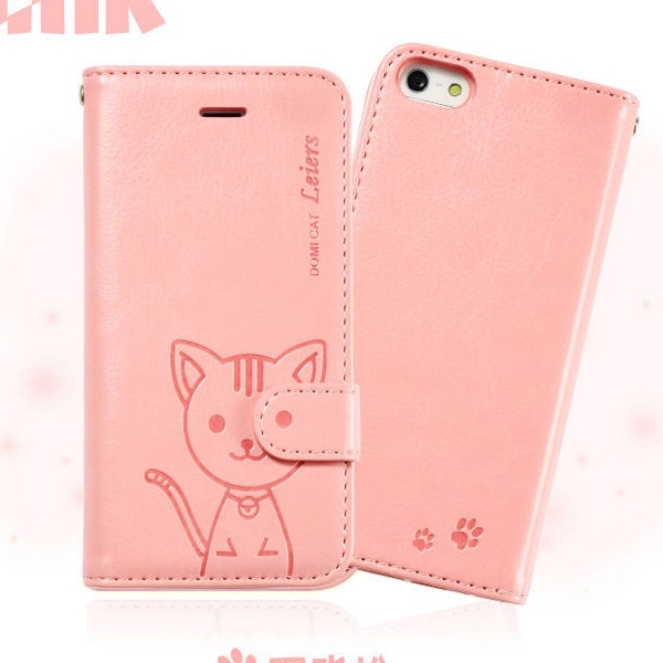 เคสไอโฟน 6 (4.7) เคสฝาพับ Domi cat สีชมพูอ่อน เคสไอโฟน 6 (4.7) เคสฝาพับ Domi cat สีชมพูอ่อน
