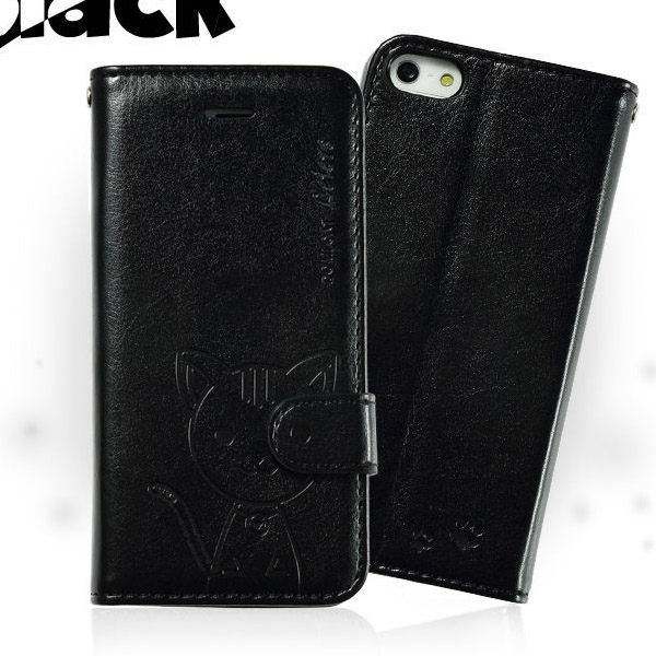 เคสไอโฟน 6 (4.7) เคสฝาพับ Domi cat สีดำ เคสไอโฟน 6 (4.7) เคสฝาพับ Domi cat สีดำ