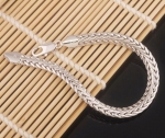 สร้อยข้อมือทองคำขาว 18k gold filled สุดหรู ขนาด 200x8 มิลลิเมตร