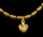 สร้อยข้อมือทองคำ 18k gold filled ห้อยด้วยชาร์มรูปหัวใจ ดีไซน์น่ารัก