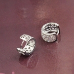 ต่างหูทองคำขาว 18k white gold filled ประดับเพชร CZ เกรดพรีเมี่ยม สวยมากๆ ค่ะ