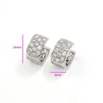 ต่างหูทองคำขาว 18k white gold filled ประดับเพชร CZ เกรดพรีเมี่ยม สวยมากๆ ค่ะ