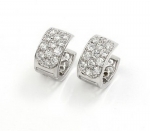 ต่างหูทองคำขาว 18k white gold filled ประดับเพชร CZ เกรดพรีเมี่ยม สวยมากๆ ค่ะ