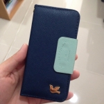 เคสไอโฟน 5 5s ฝาพับหนัง สีกรมท่า