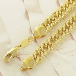 สร้อยคอทองคำ 18k gold filled สำหรับผู้ชาย ดีไซน์สวยหรู ขนาด 600x7 มิลลิเมตร