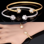 กำไลข้อมือทอง /ทองคำขาว 18k gold filled ประดับเพชร CZ สวยมากค่ะ