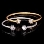 กำไลข้อมือทอง /ทองคำขาว 18k gold filled ประดับเพชร CZ สวยมากค่ะ
