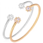 กำไลข้อมือทอง /ทองคำขาว 18k gold filled ประดับเพชร CZ สวยมากค่ะ