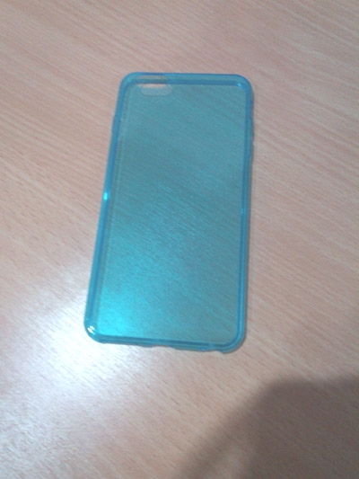 เคสไอโฟน 6 พลัส เคสยางใส สีฟ้า
