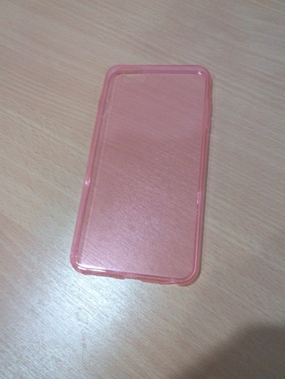 เคสไอโฟน 6 พลัส เคสยางใส สีแดง
