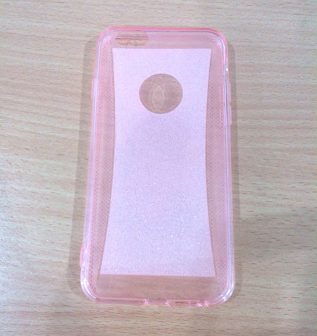 เคสไอโฟน 6 พลัส เคสยางกากเพรช สีชมพู