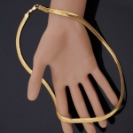 สร้อยคอทองคำ 18k gold plated ดีไซน์หรูสำหรับผู้ชาย ขนาด 550x6 มิลลิเมตร