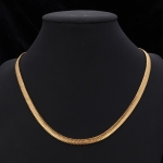 สร้อยคอทองคำ 18k gold plated ดีไซน์หรูสำหรับผู้ชาย ขนาด 550x6 มิลลิเมตร